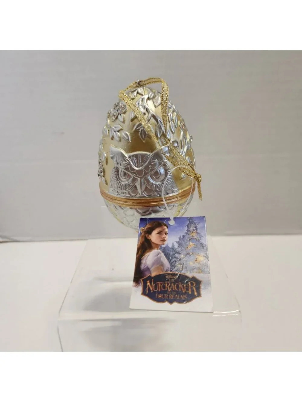 Disney The Nutcracker And The Four Realms Gold & Silver Owl Ornament With Gem Ac